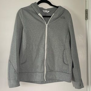 North Face Grey Zippered Hoodie